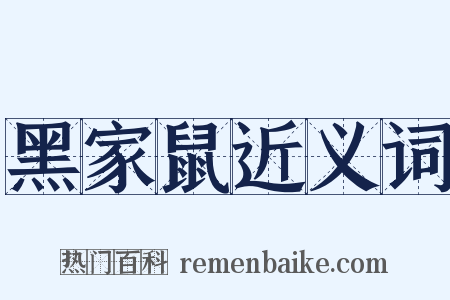 黑家鼠近义词是什么意思的图片